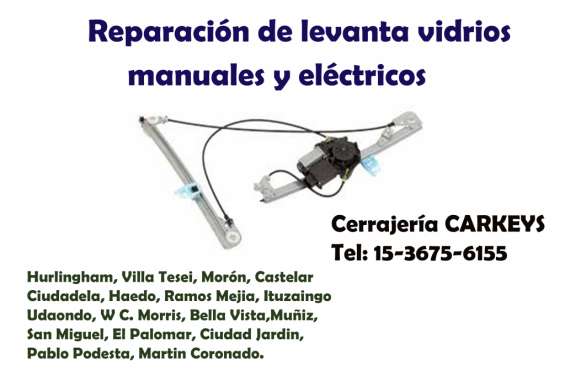 Reparación de levanta vidrios 15 36756155 zona oeste en Hurlingham