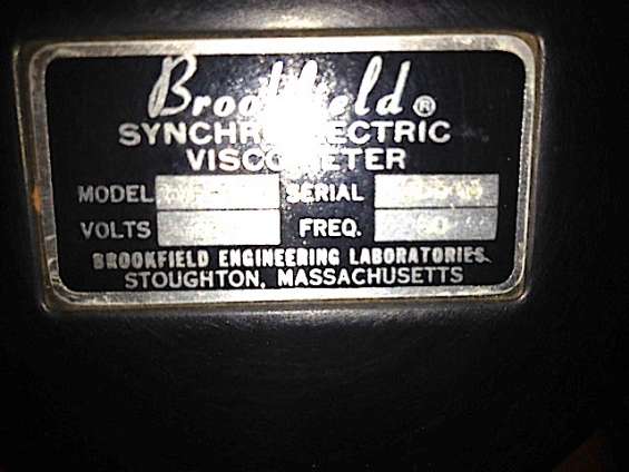 Stock: 3175 viscosimetro brookfield